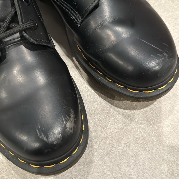 Dr Martens Docs Black Lace Ups Combat Boots Ladies Size 10 - Picture 4 of 6